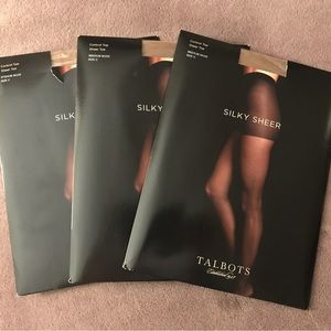 3 pairs Talbots Silky Sheer Pantyhose